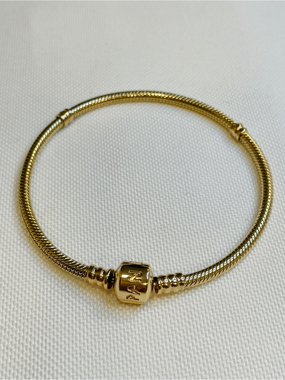 Pandora 14K Yellow Gold Moments Snake Chain Bracelet